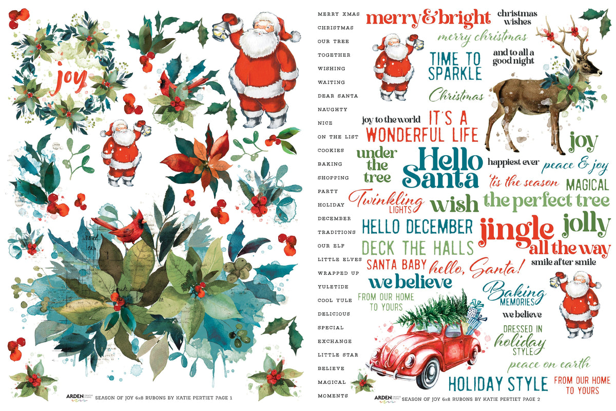 Arden Creative Studio Lot de transferts à sec Season of Joy 15 x 20 cm-2