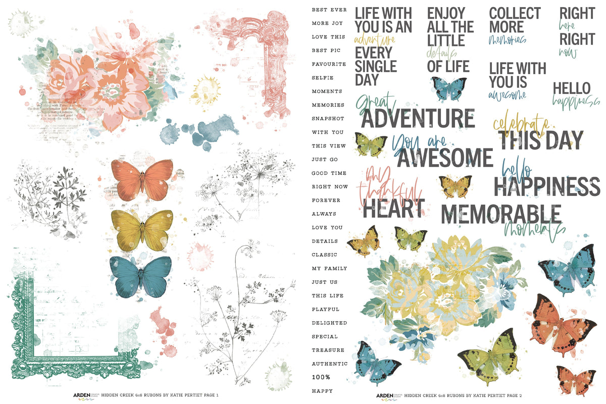 Arden Creative Studio Page Starters 6 in x 8 in Rub-On Transfer Set-2