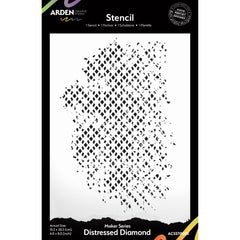 Arden Creative Studio Maker Series Distressed Diamond 6in x 8in Stencil-1