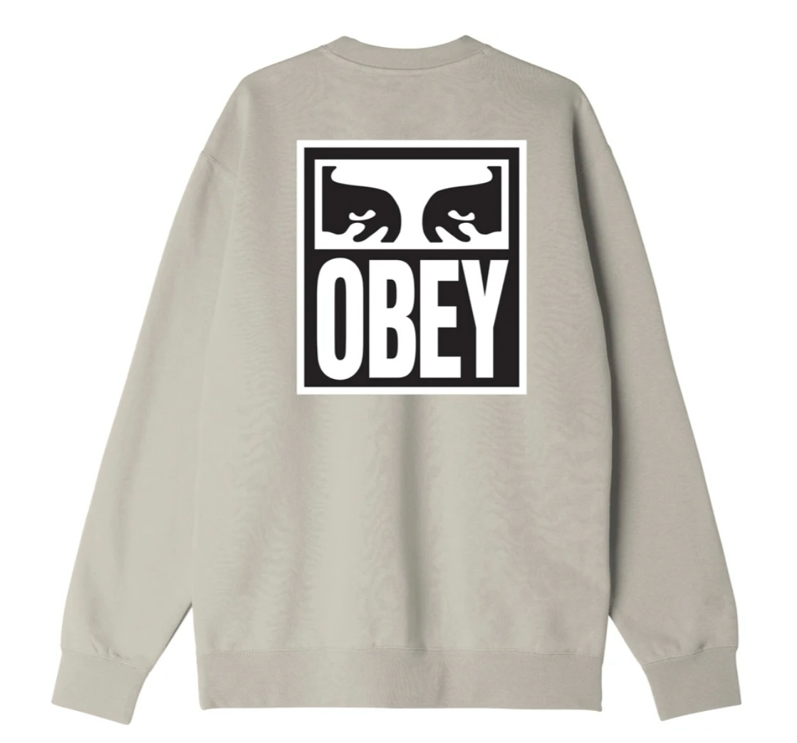 Obey 'Eyes Icon' Sweatshirt - Silver Grey-2