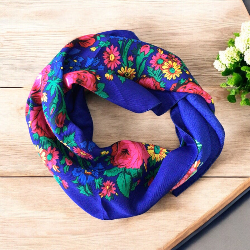 Midnight Blue Kokum Scarf-2