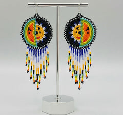 Black Sun & Moon Beaded Fringe-2