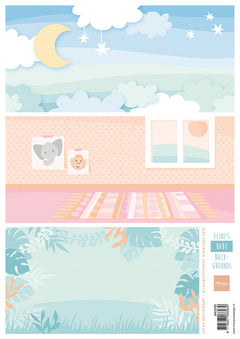Marianne Design A4 Cutting Sheet - Eline's Baby Backgrounds-1