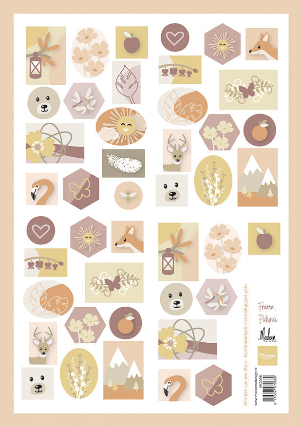 Marianne Design A4 Cutting Sheet - Frame Pictures by Marleen-1
