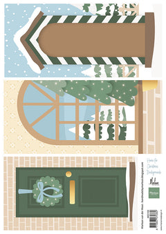 Marianne Design A4 Cutting Sheet - Home for Christmas by Marleen-1