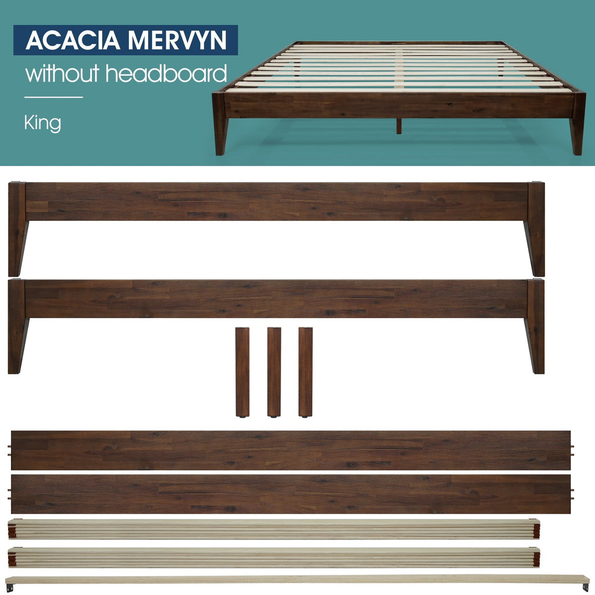 Mervyn Solid Wood Bed Frame-19