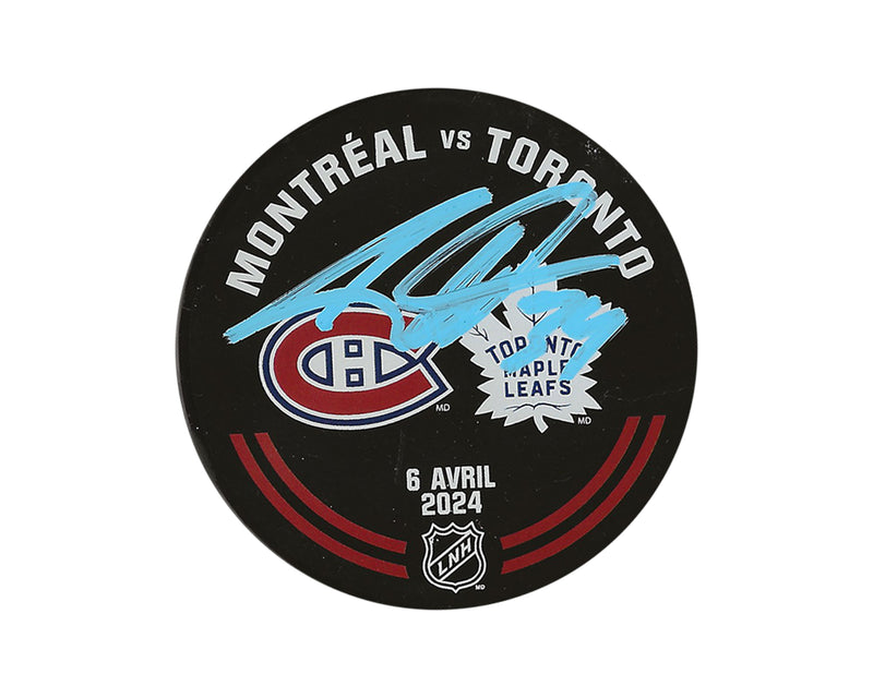 Auston Matthews Autographed Toronto Maple Leafs Dueling Souvenir Puck-1