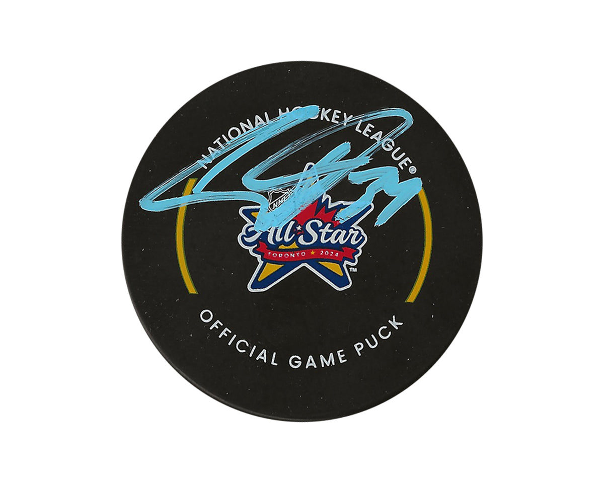 Auston Matthews Autographed 2024 All-Star Game Official Game Puck-1