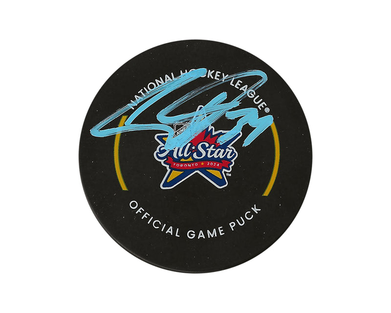Auston Matthews Autographed 2024 All-Star Game Official Game Puck-1