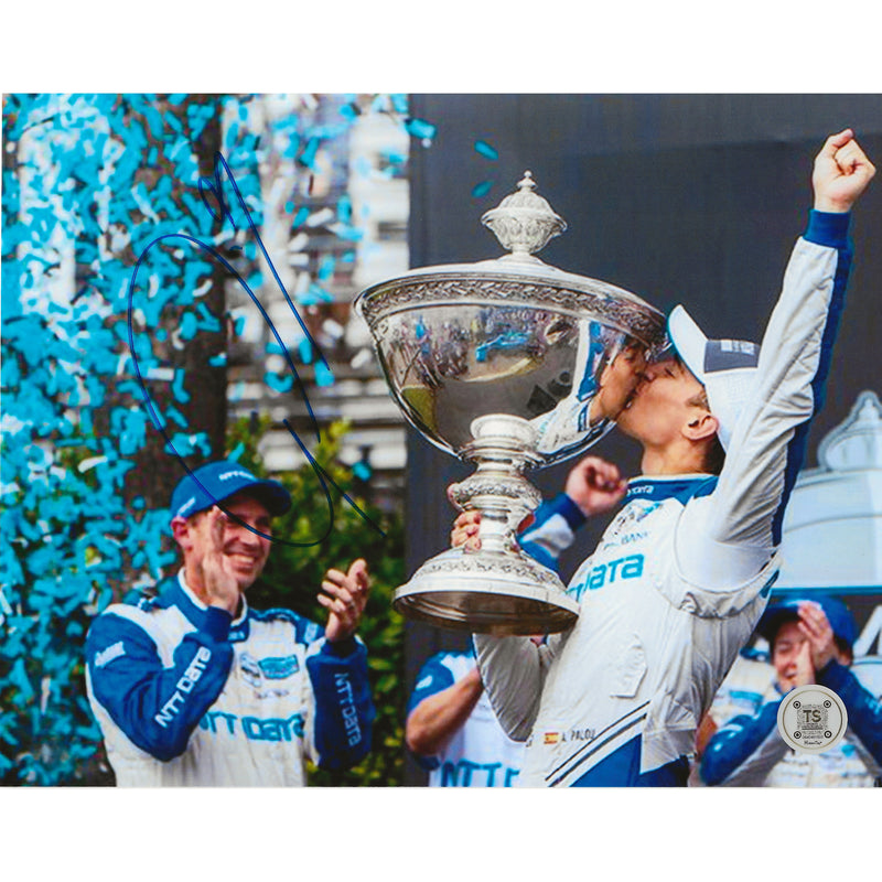 Alex Palou Autographed 2021 IndyCar Championship Celebration 8x10 Photo-1