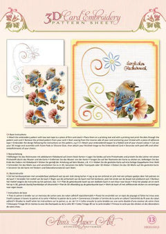 Ann Paper Embroidery Pattern - Blue Birds-1
