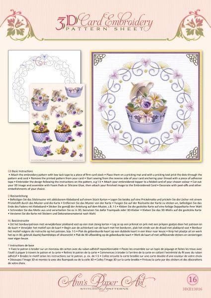 Ann Paper Embroidery Pattern -  Cupcakes-1