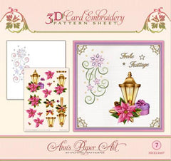 Ann's Paper Art - Embroidery pattern- Poinsettia-1