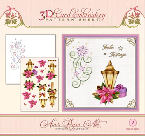 Ann's Paper Art - Embroidery pattern- Poinsettia-1