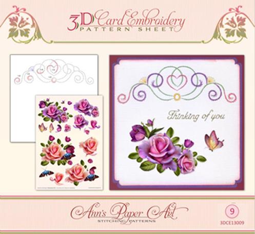 Ann Paper Embroidery Pattern - Rose Romantic-1