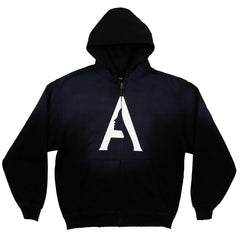 April 'OG Logo' Zip-Up Hoodie - Premium Distressed/Black-1