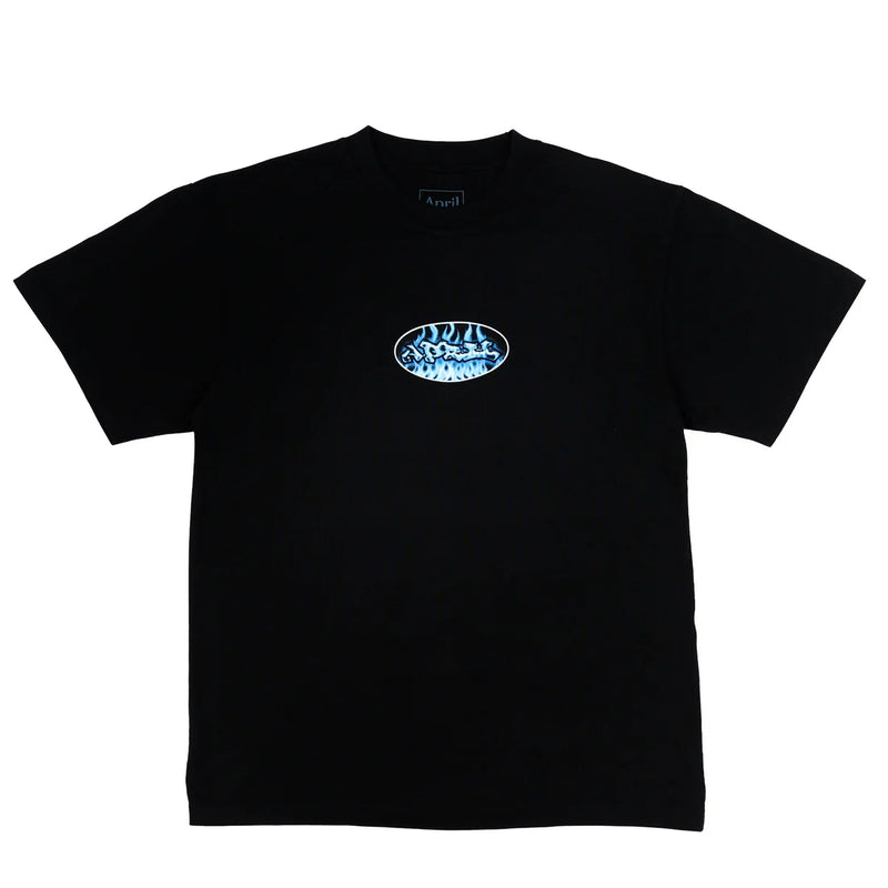 April 'Clear Flame' Tee -Black-1