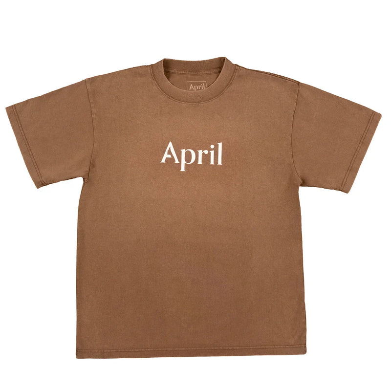 April 'OG Logo' Tee - Chocolate-1