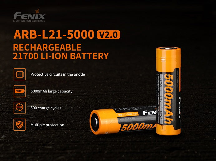 Fenix ARB-L21-5000 V2.0 Li-ion Rechargeable 21700 Battery-2