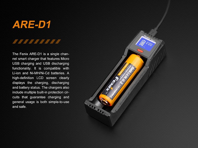 Fenix ARE-D1 Single Bay Smart Battery Charger-4