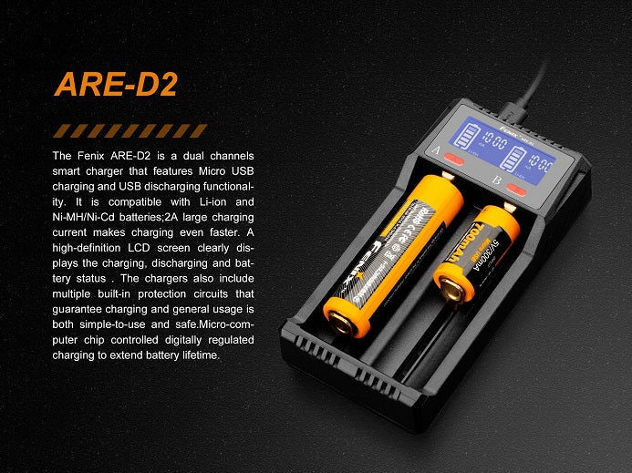 Fenix ARE-D2 Dual Bay Smart Battery Charger-6