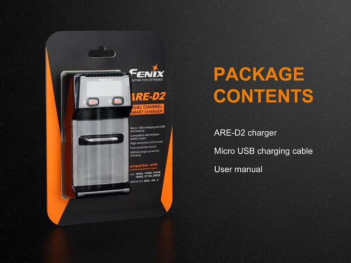 Fenix ARE-D2 Dual Bay Smart Battery Charger-12