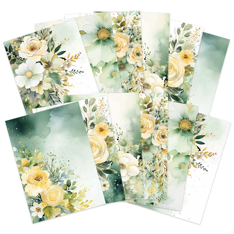 Adorable Scorable Designer Card Packs - Sage Blooms-1