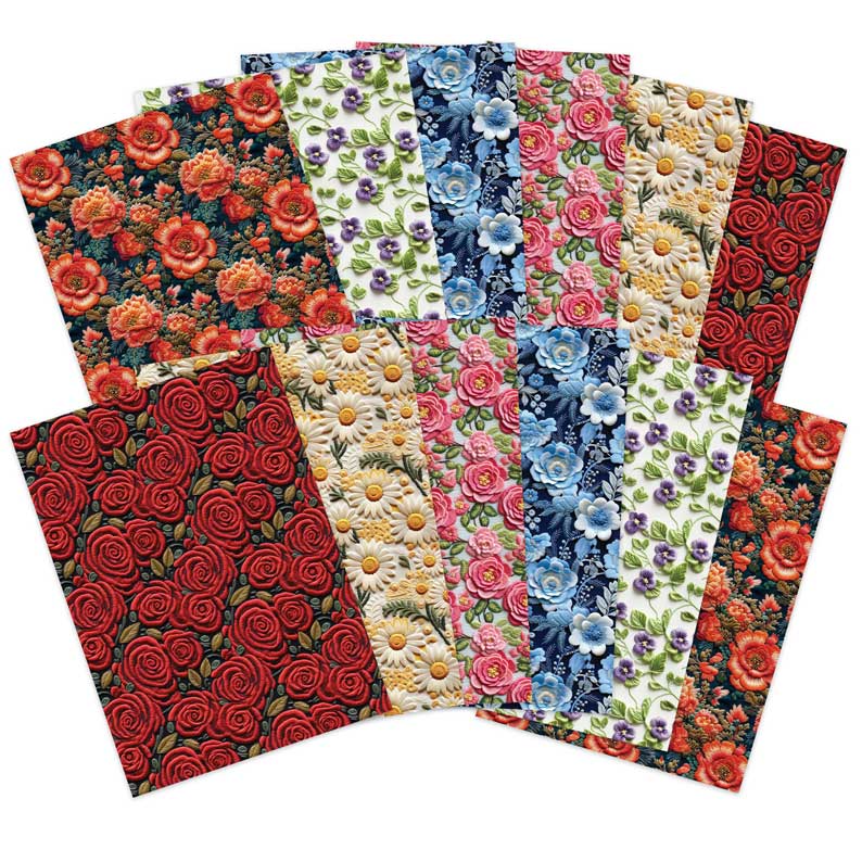 Adorable Scorable Designer Card Packs - Embroidered Blossoms-1