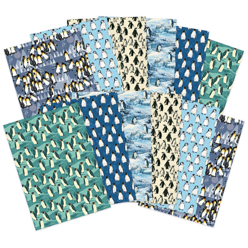 Adorables paquets de cartes à gratter pour designers - La parade des pingouins-1