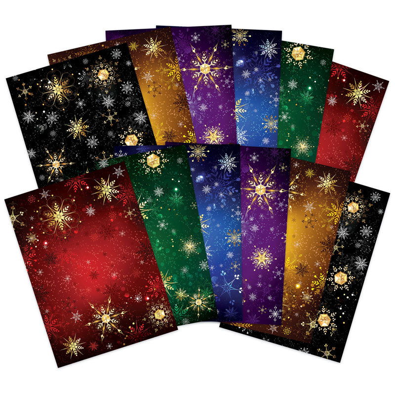 Packs de Cartes de Designer Adorable Scorable – Flocons Scintillants-1