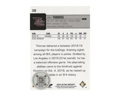 Akil Thomas Autographed 2019-20 Upper Deck CHL #38 Hockey Card-2