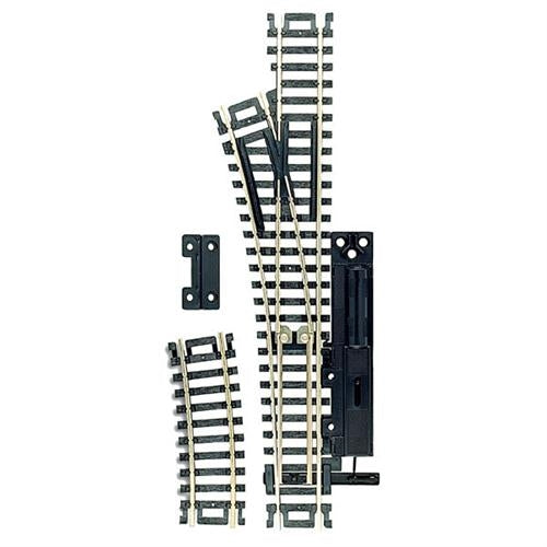 Atlas 860 HO Code 100 Manual Snap-Switch Nickel-Silver Rail Black Ties Left Hand-2