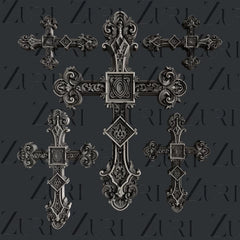 Zuri Designs Ornate Crosses Set 3-1