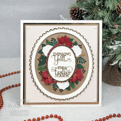 Creative Expressions Sue Wilson Festive Oval Wreath Frame Craft Die-2