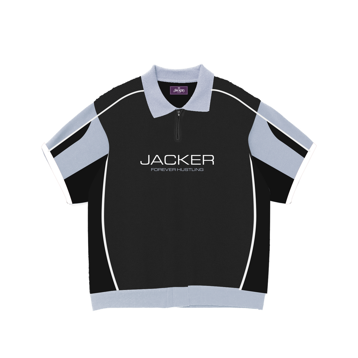 Jacker 'Ace' Knit Polo - Black