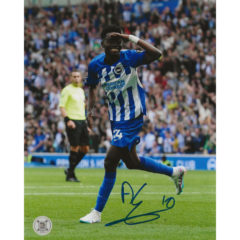 Simon Adingra Autographed Brighton & Hove Albion F.C. 8x10 Photo-1