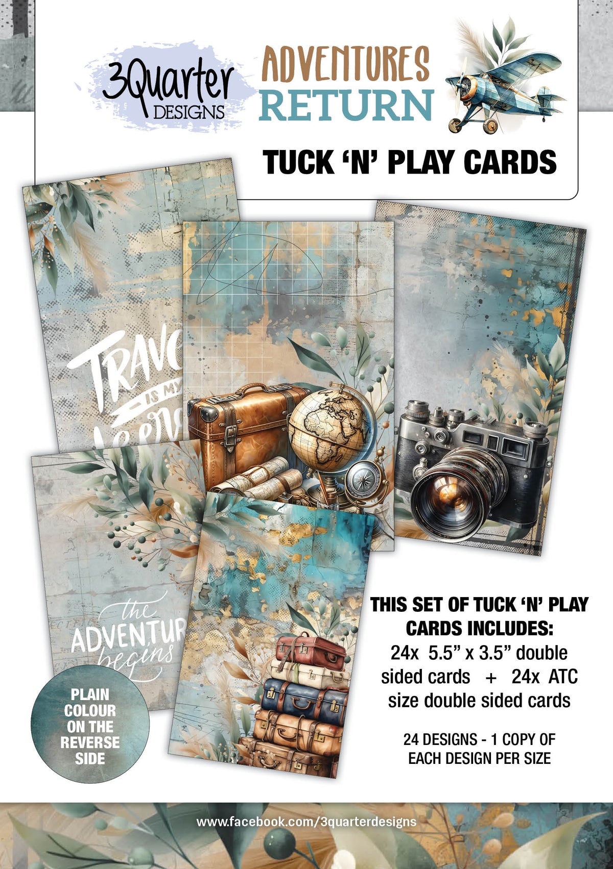 3Quarter Designs Adventures Return - Tuck N Play Cards-1