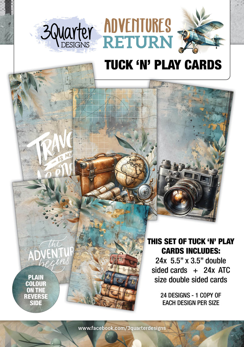 3Quarter Designs Adventures Return - Tuck N Play Cards-1