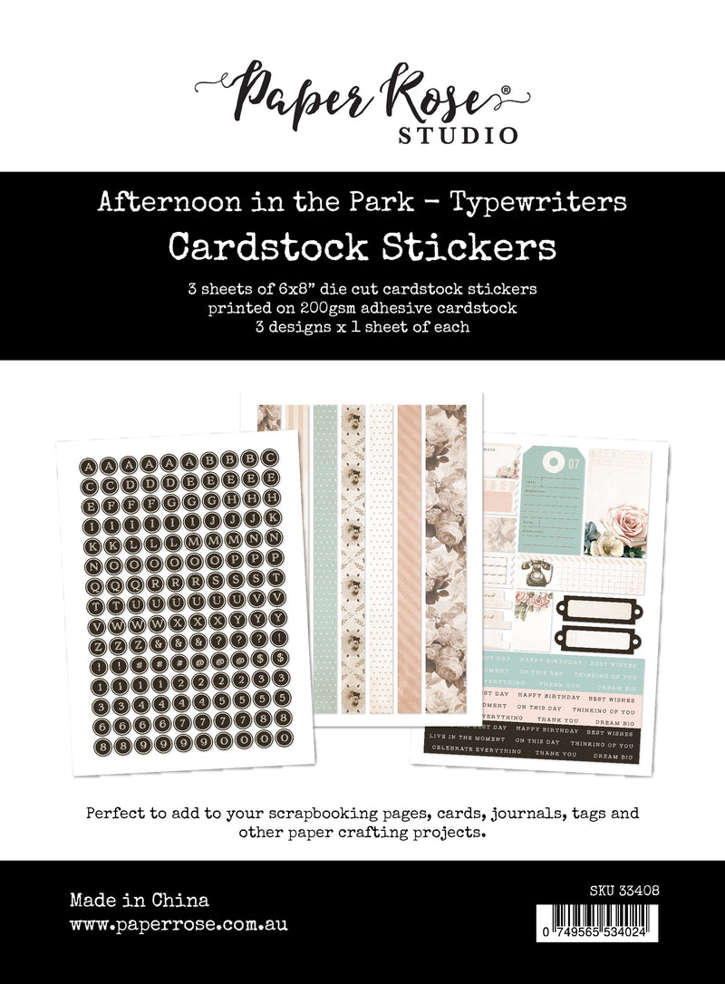 Afternoon in the Park Cardstock Stickers - Typewriters 33408-1