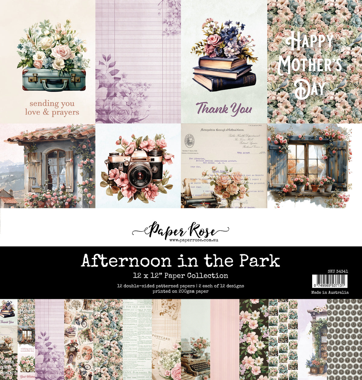 Afternoon in the Park 12x12 Paper Collection 34341-1