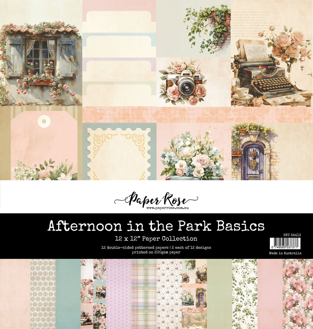 Afternoon in the Park Basics 12x12 Paper Collection  34413-1