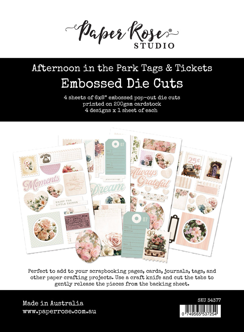 Afternoon in the Park Tags Embossed Die Cuts 34377-1
