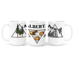 Alberta Triangle Ceramic Mug | Alberta Mug-1