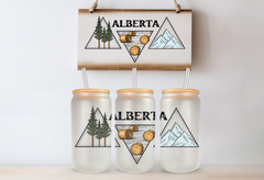 Alberta Triangle Frosted Can with Bamboo Lid | Canadian-1