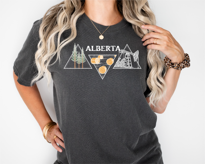 Alberta Oil Triangle Unisex T-shirt | Alberta Apparel-2