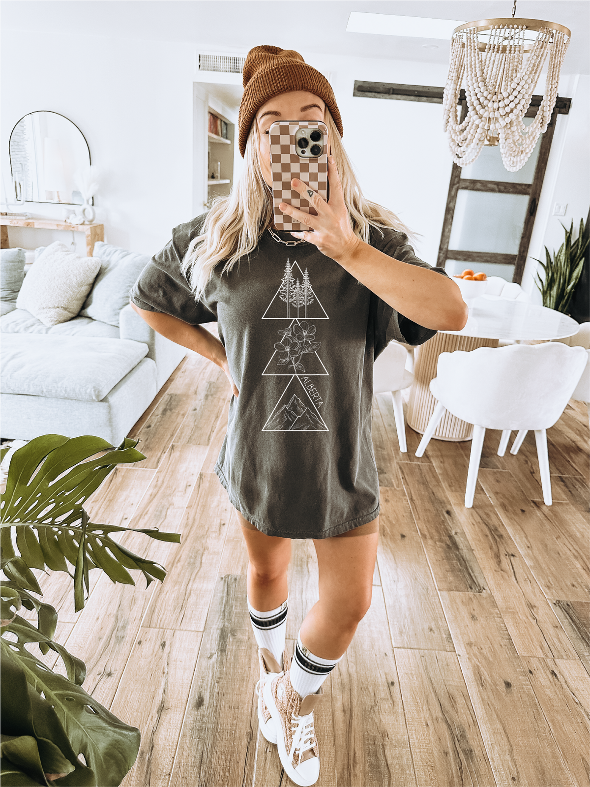 Geometric Alberta Unisex T-shirt | Prairie Clothing-2