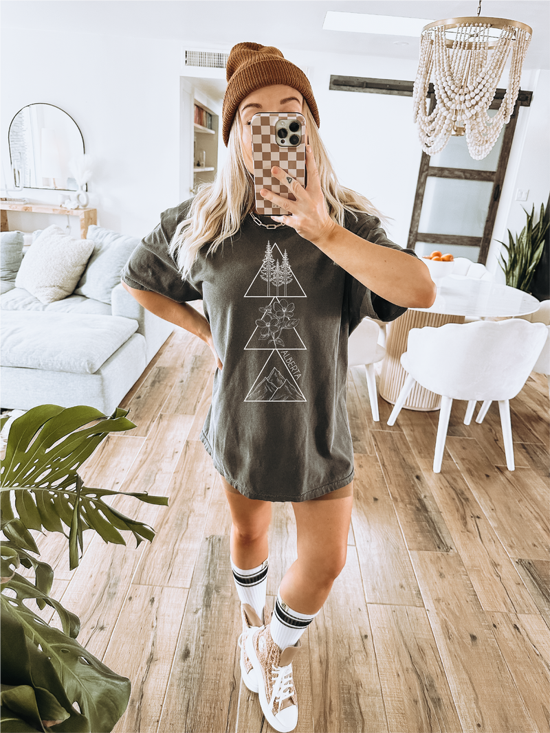 Geometric Alberta Unisex T-shirt | Prairie Clothing-2