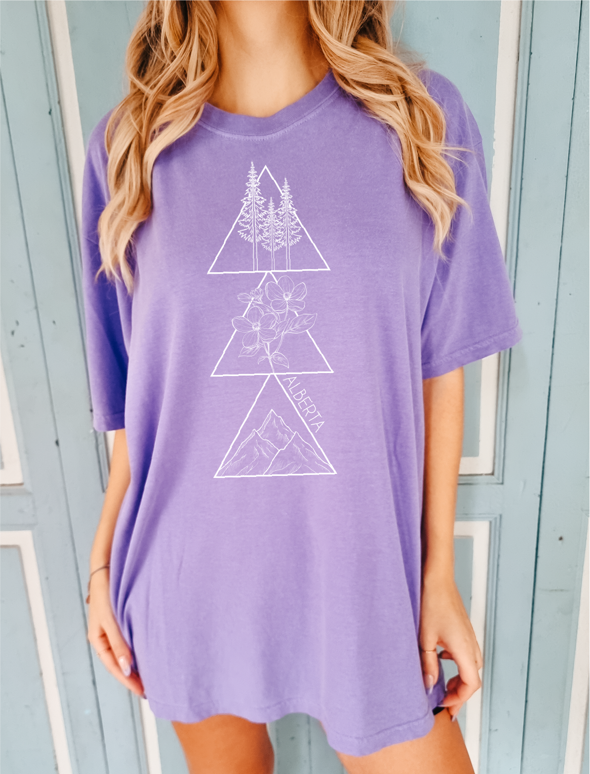 Geometric Alberta Unisex T-shirt | Prairie Clothing-3