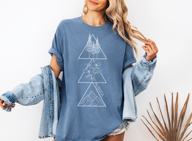Geometric Alberta Unisex T-shirt | Prairie Clothing-1