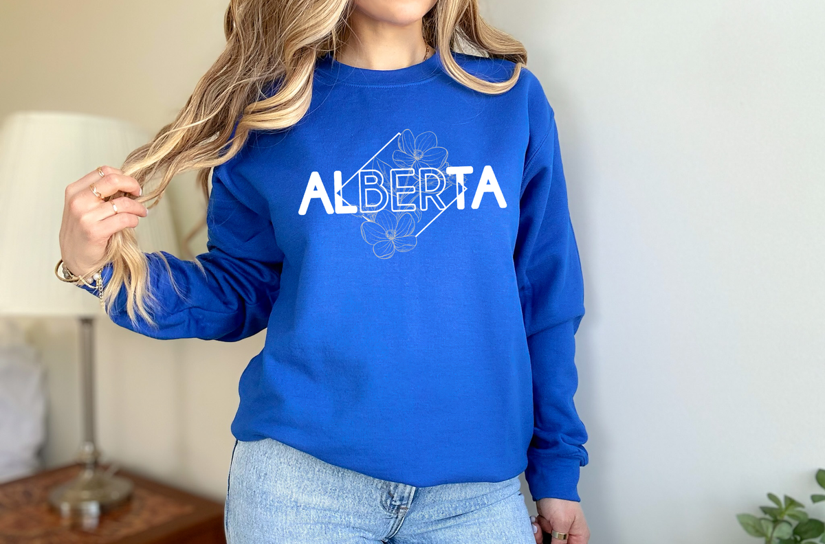 Alberta Diamond Line Art Unisex Crewneck | Prairie Apparel-3